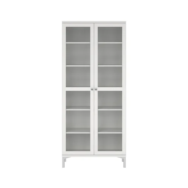 Roma Vitrinenschrank 2 Türen weiß.