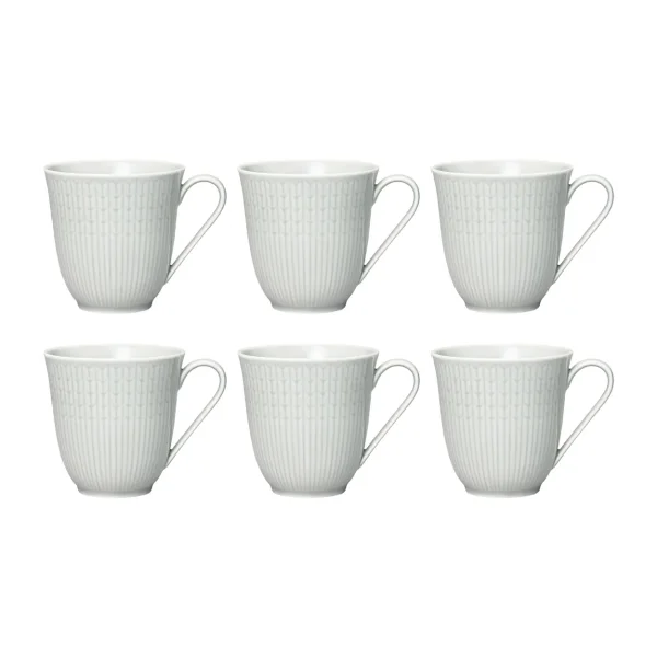 Rörstrand Swedish Grace Tasse klein 6er Pack Nebel (grau)