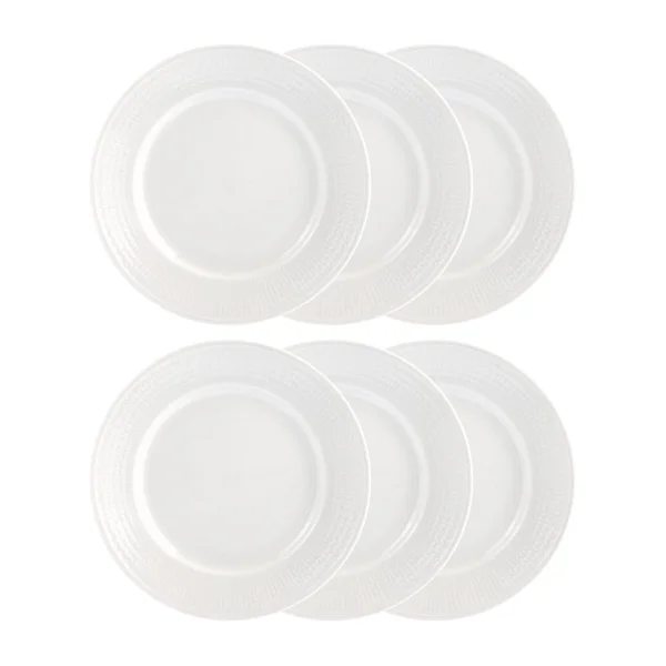 Rörstrand Swedish Grace Teller 21cm 6er Pack Weiß Weiß