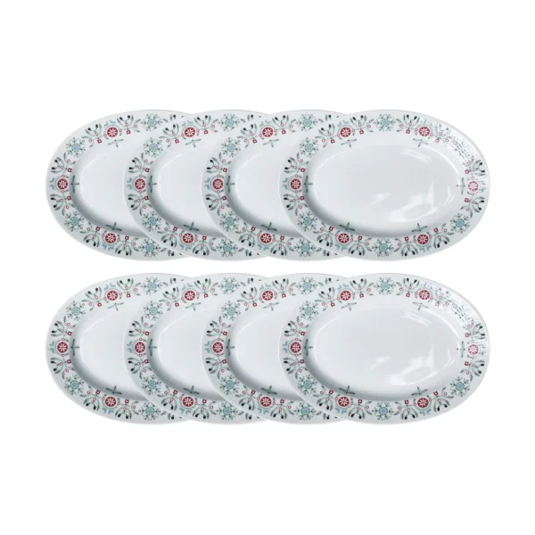 Rörstrand Swedish Grace Winter Teller oval 8er-Pack - Weiß Swedish Grace Winter Teller oval 8er-Pack - Weiß