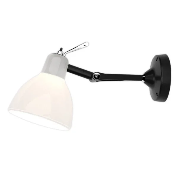 Rotaliana - Luxy H0 Glam Anbauwandleuchte schwarz/weiß, Glas