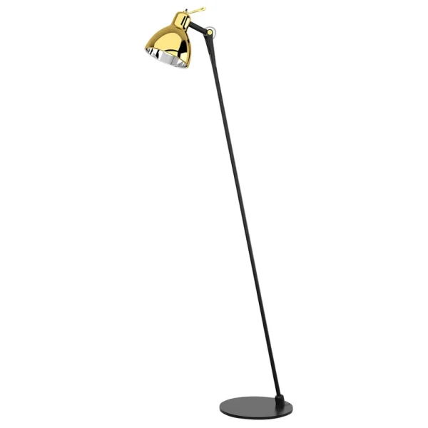 Rotaliana - Stehlampe Luxy F0 Glam schwarz/gold, glasschirm