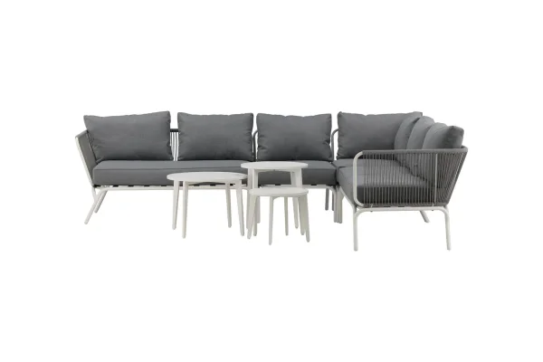 Roxo Loungeset 4 Teile grau,weiß.