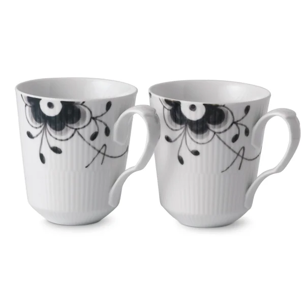Royal Copenhagen Black Fluted Mega Tasse schwarz 2er Pack 37 cl