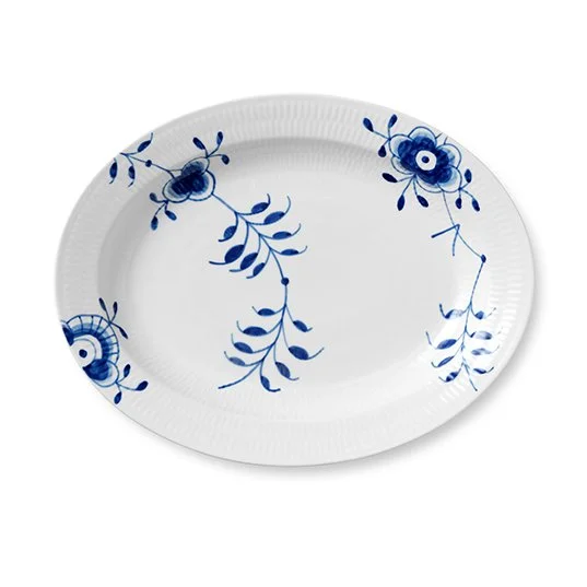 Royal Copenhagen Blue Fluted Mega ovaler Teller Ø 36,5cm