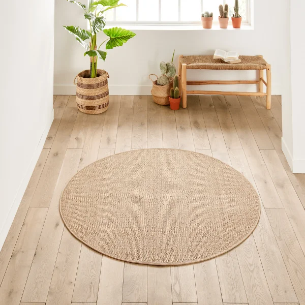 Runder Indoor-/outdoor-teppich Essen, Jute-optik