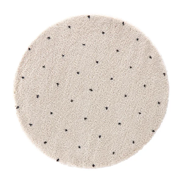 Runder Teppich Ava Mit Tupfenmuster, Berber-stil