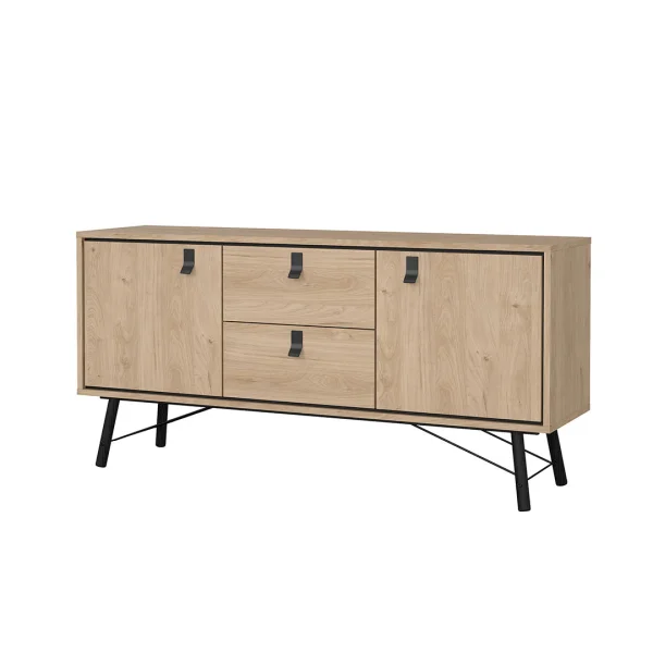 Ry Sideboard 2 Türen 2 Schubladen Eiche Dekor.
