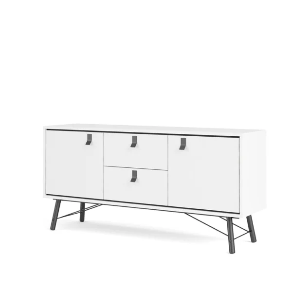 Rye Sideboard 2 Türen, 2 Schubladen mattweiss.