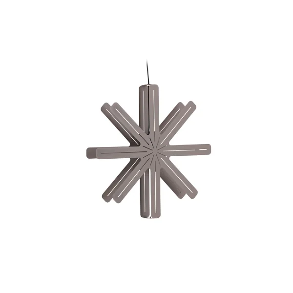 Säfsen Weihnachtsstern mit Licht Stahl Ø60 cm Pendelleuchte mocca.