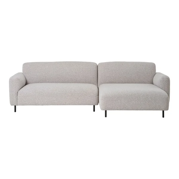 Salvador Sofa Rechtsdrehend hellgrau.