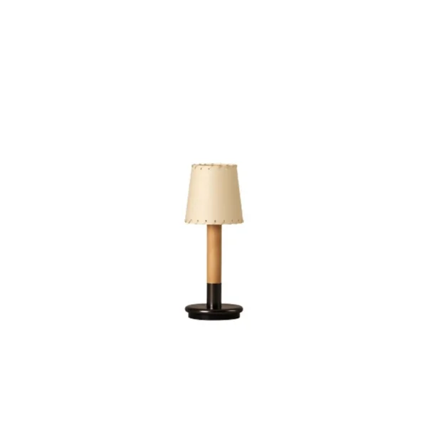 Santa & Cole - Básica Mínima Tischlampe, beige/bronze, 30 cm