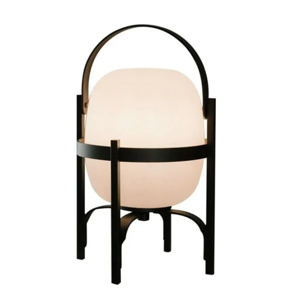 Santa & Cole - Cestita Alubat Tischlampe, IP65, Schwarz