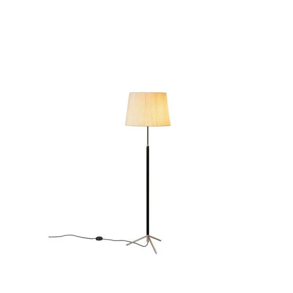 Santa & Cole - Pie de Salón G1 Stehlampe chrom/beige, Ø40 cm