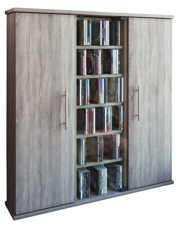Santo Regal 1 Glastüren und 2 Holztüren 12 Fächer Sonoma-Eiche dekor.