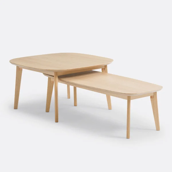 Satz-couchtische Janice, Eichenfurnier