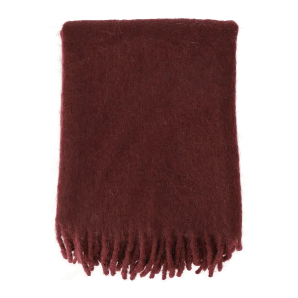 Scandi Living Dune Mohair Decke 130x170 cm Plum
