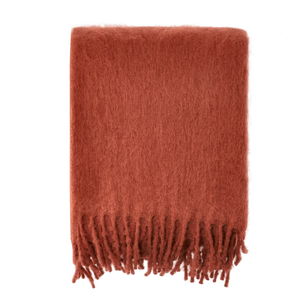 Scandi Living Dune Mohair Decke 130x170 cm Sienna