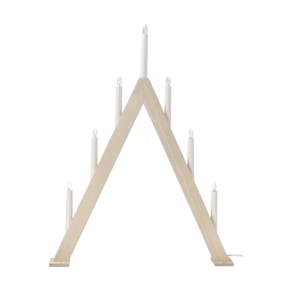 Scandi Living Nord Adventsleuchter 60 cm Weiß lasiert