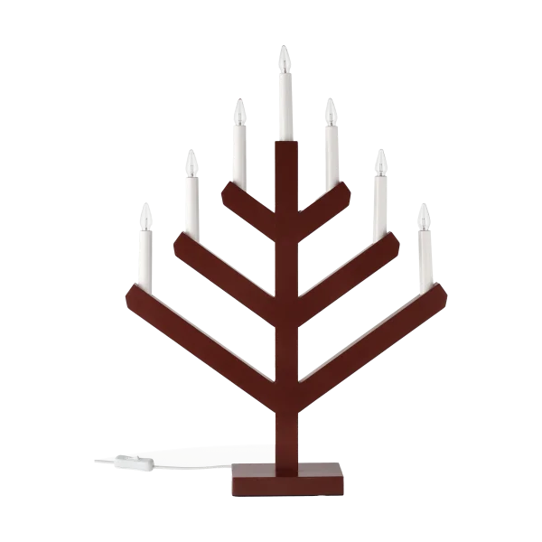 Scandi Living Pine Adventskerzenhalter 62cm Rot