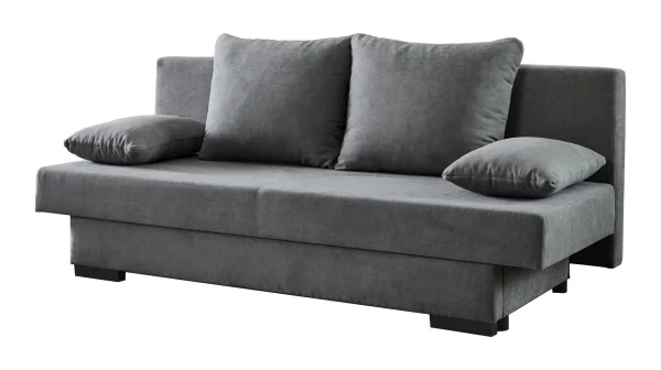 Schlafsofa anthrazit mit Bettkasten 190 x 83 cm - GRONINGEN