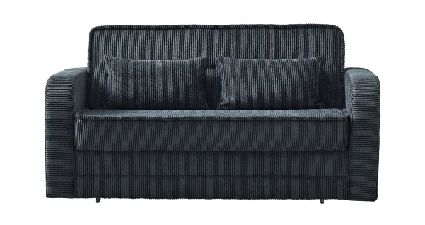 Schlafsofa Cord anthrazit mit Bettkasten 171 cm - MOLERON