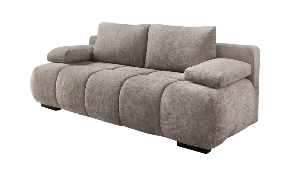 Schlafsofa grau-beige mit Bettkasten 213 cm - RENO