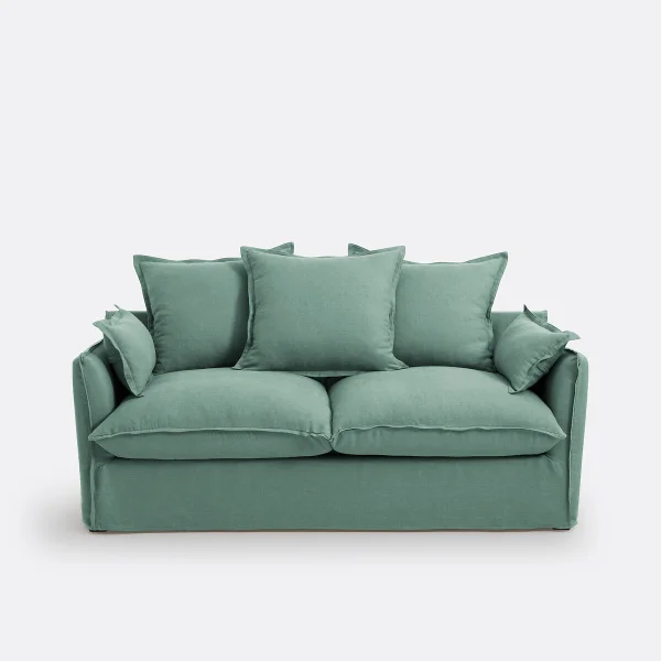 Schlafsofa H14 Cm, Knitterleinen, Odna