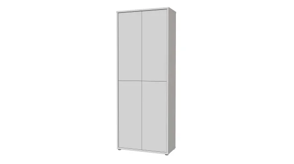Schuhschrank hellgrau 75 x 192 cm 4-türig - ALICE SPRINGS