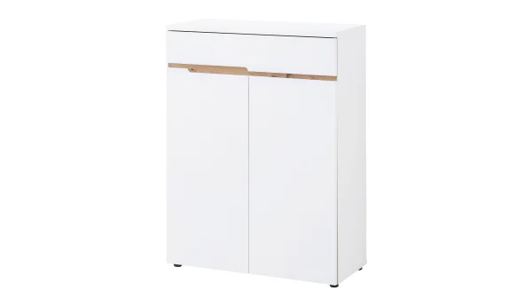 Schuhschrank mit Schublade weiß - Artisan Eiche 80 x 107 cm - MEMPHIS