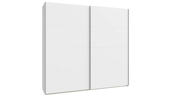 Schwebetürenschrank weiß 220 cm 2-türig - SCHACH&MATT