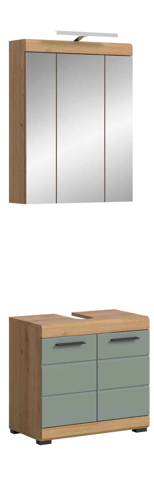 Scout Badmöbelset S17 Salbeidekor, Eiche Dekor.