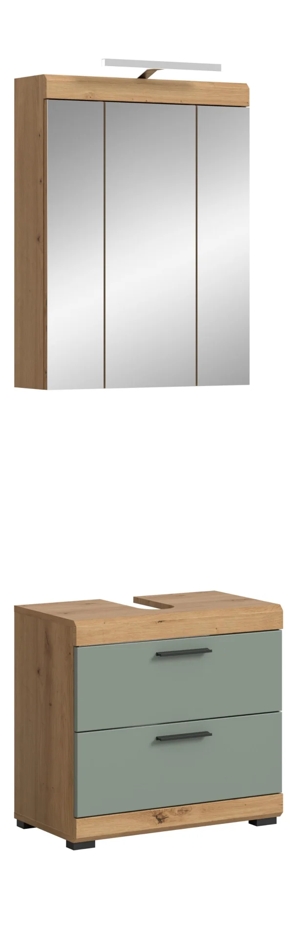 Scout Badmöbelset S18 Salbeidekor, Eiche Dekor.