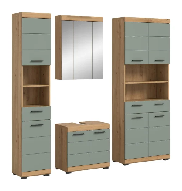 Scout Badmöbelset S25 Salbeidekor, Eiche Dekor.