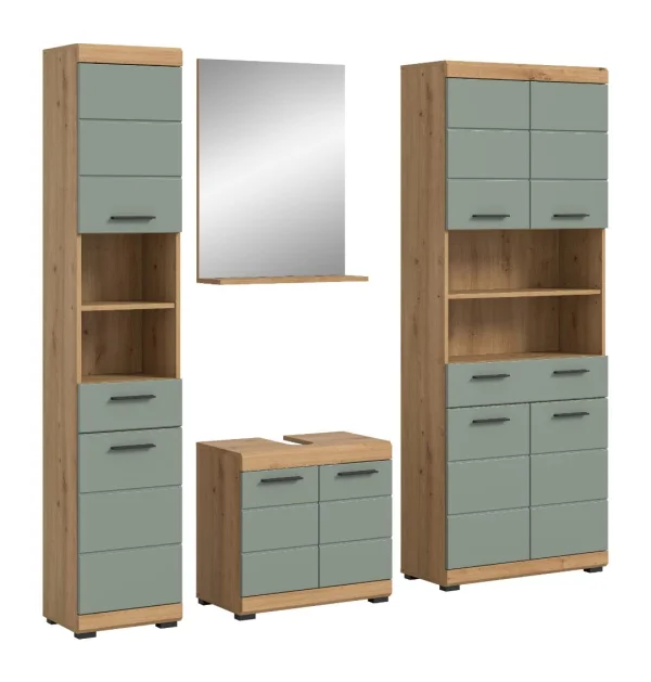 Scout Badmöbelset S27 Salbeidekor, Eiche Dekor.