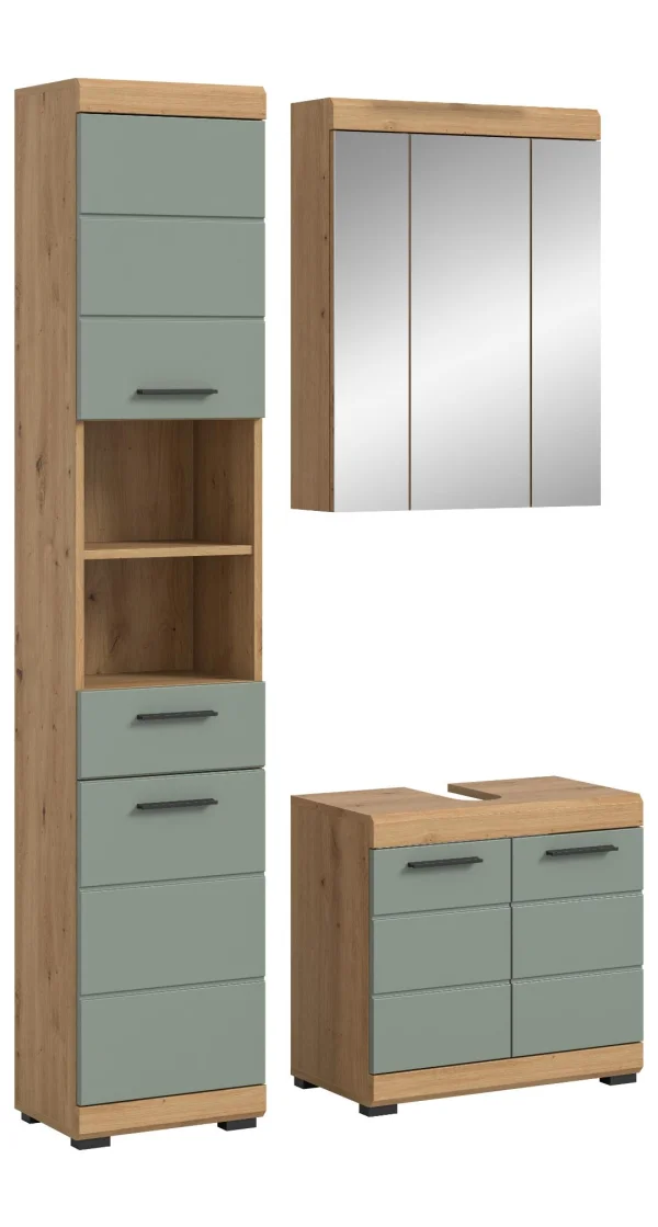 Scout Badmöbelset S30 Salbeidekor, Eiche Dekor.