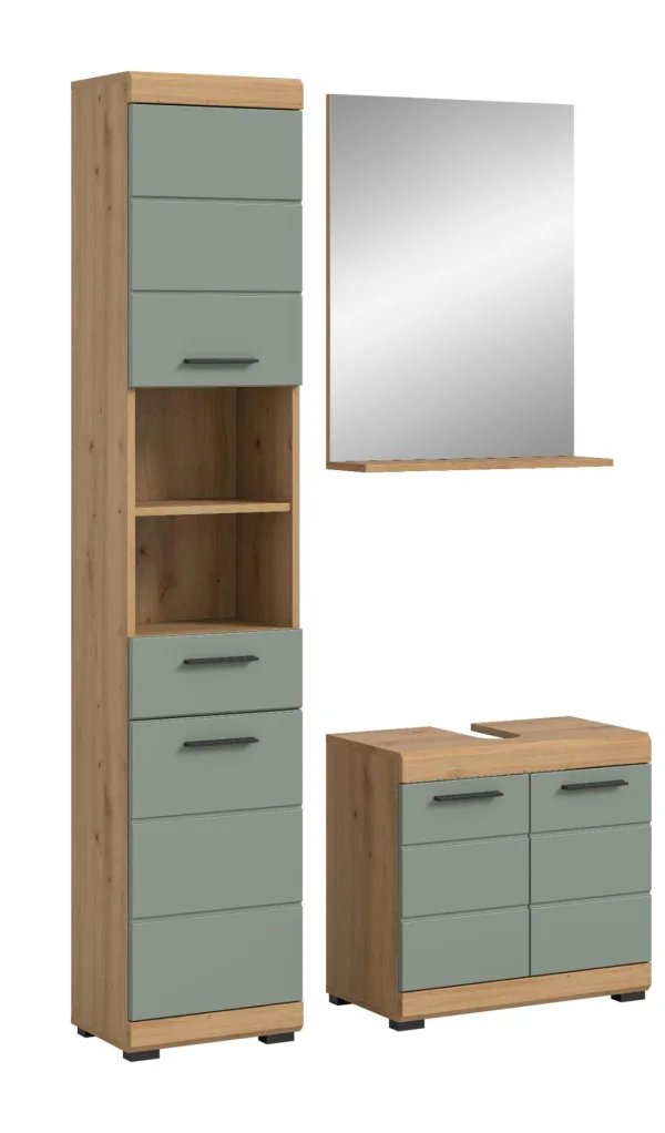 Scout Badmöbelset S32 Salbeidekor, Eiche Dekor.