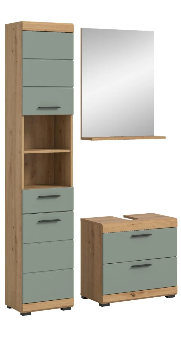 Scout Badmöbelset S33 Salbeidekor, Eiche Dekor.