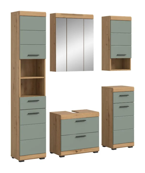 Scout Badmöbelset S35 Salbeidekor, Eiche Dekor.