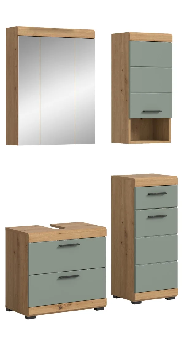 Scout Badmöbelset S37 Salbeidekor, Eiche Dekor.