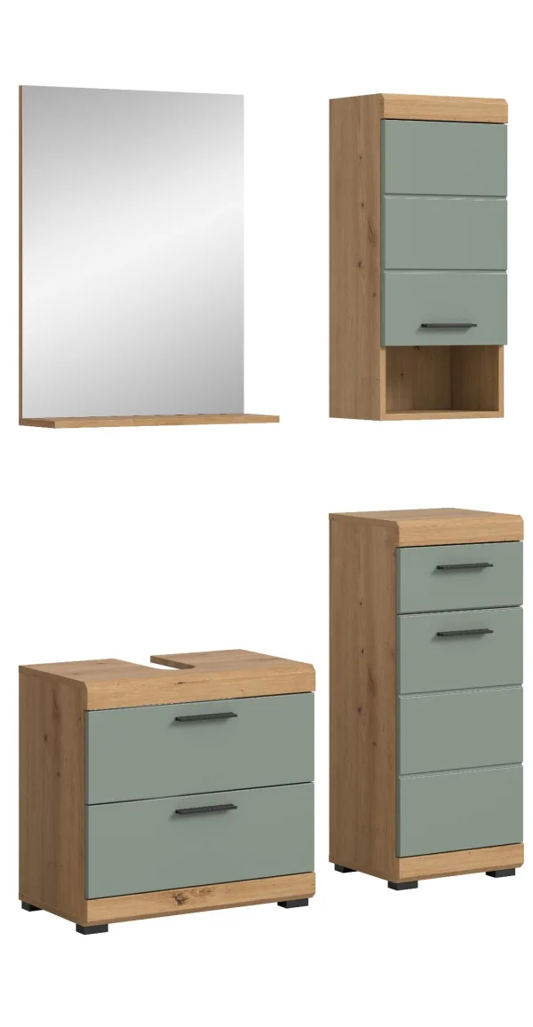 Scout Badmöbelset S38 Salbeidekor, Eiche Dekor.