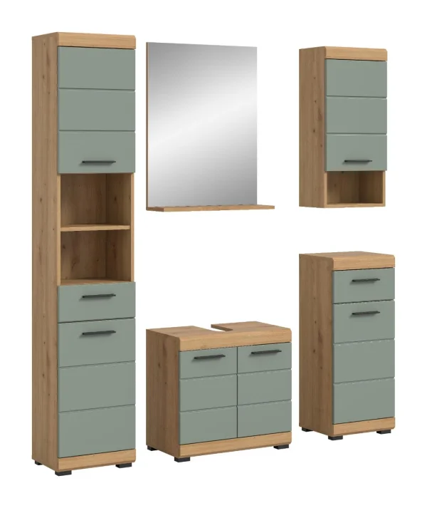 Scout Badmöbelset S41 Salbeidekor, Eiche Dekor.
