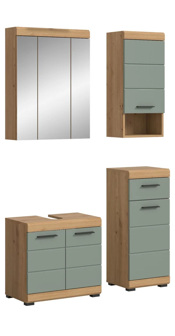 Scout Badmöbelset S42 Salbeidekor, Eiche Dekor.