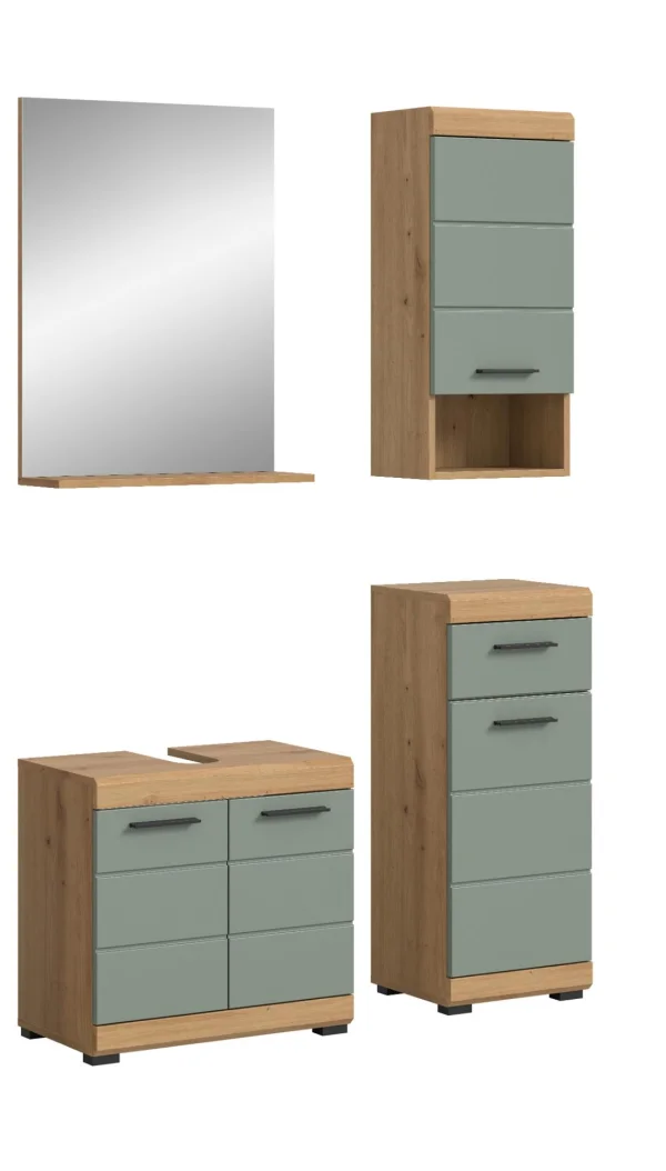 Scout Badmöbelset S43 Salbeidekor, Eiche Dekor.