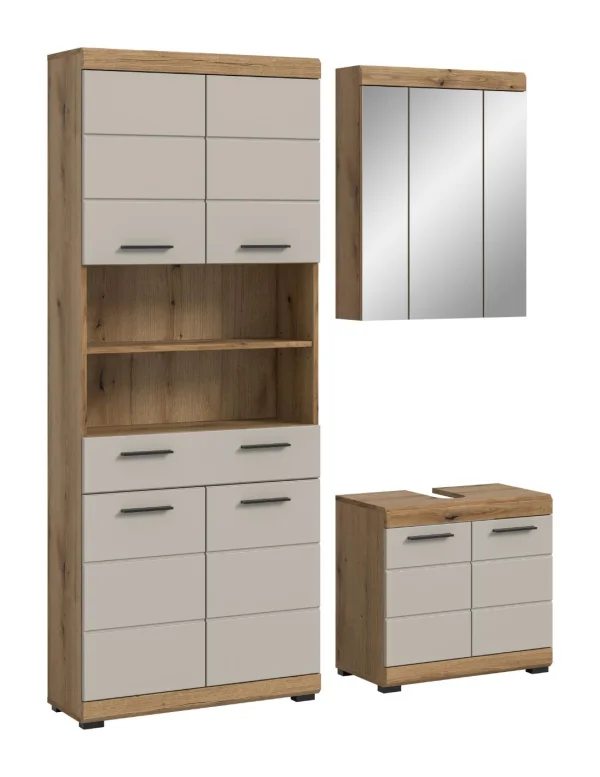 Scout Badmöbelset S5 Kaschmir Dekor matt, Eiche Dekor.