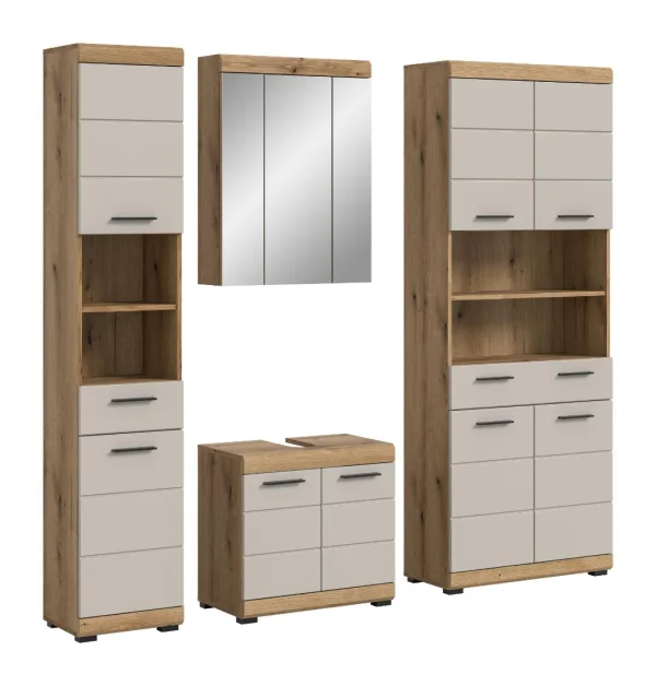 Scout Badmöbelset S7 Kaschmir Dekor matt, Eiche Dekor.
