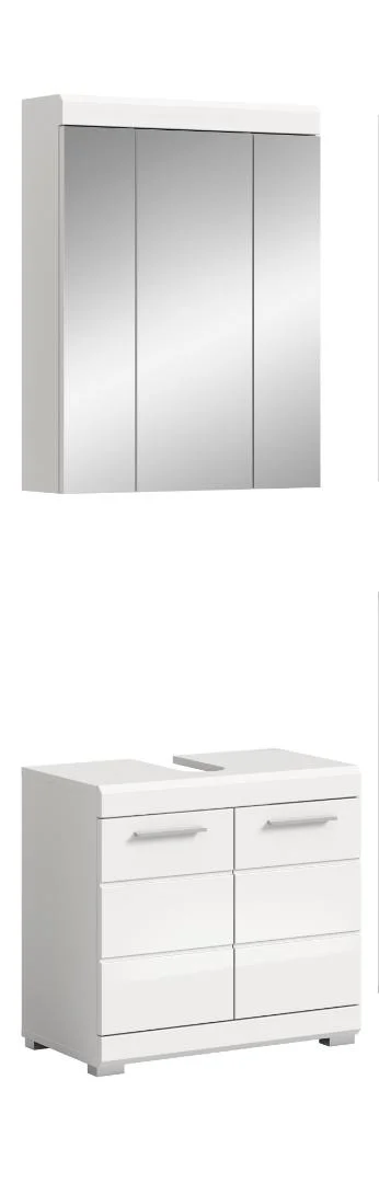 Scout Badmöbelset S73 hvid højglans, weiß.