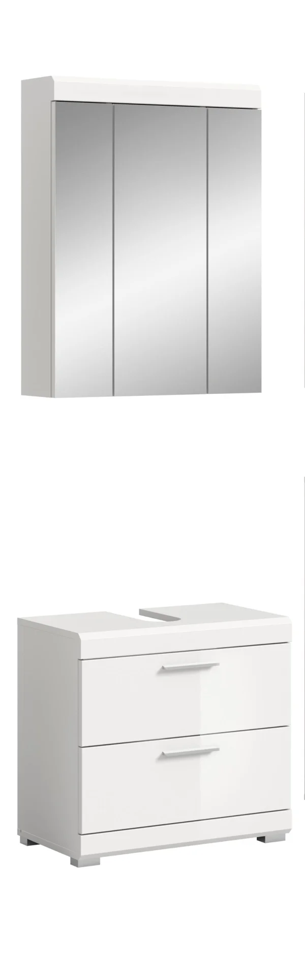 Scout Badmöbelset S74 hvid højglans, weiß.