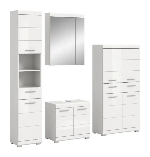 Scout Badmöbelset S78 hvid højglans, weiß.