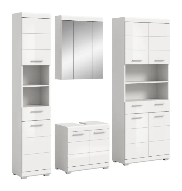 Scout Badmöbelset S79 hvid højglans, weiß.